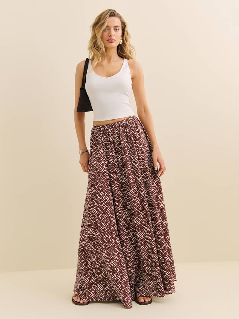 Crystals Embroidered Skirt | GUESS