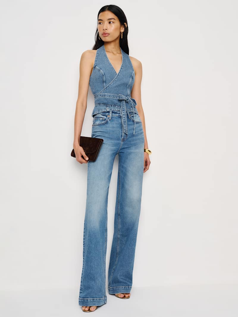 Gaia Denim Halter Top