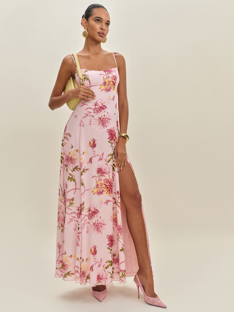 red dress straps The Spaghetti Strap Midi Dress – The Standard Stitch main image 1