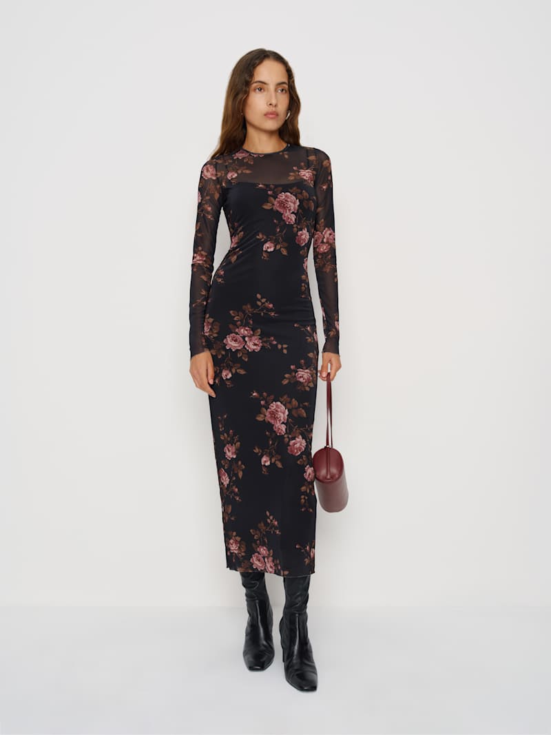 Rene Mesh Knit Dress