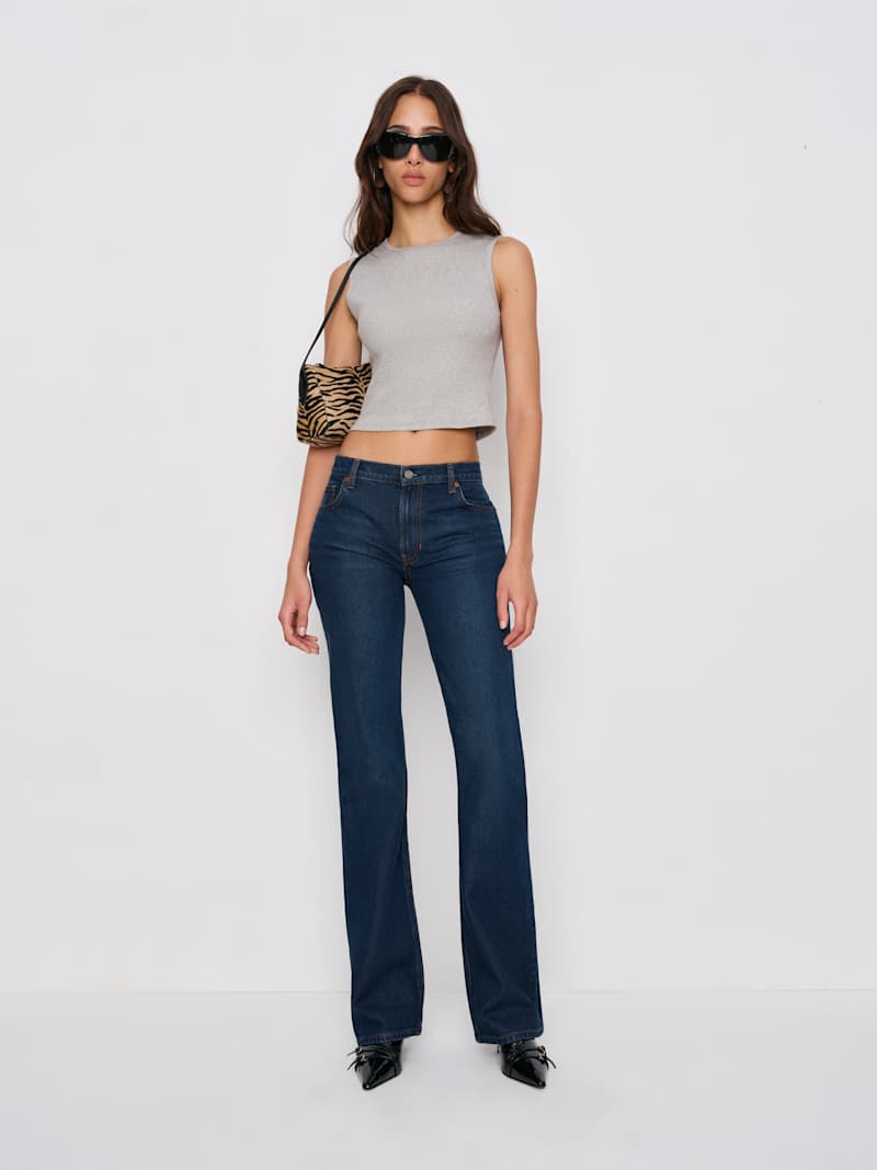 Sharon Stretch Mid Rise Bootcut Jeans