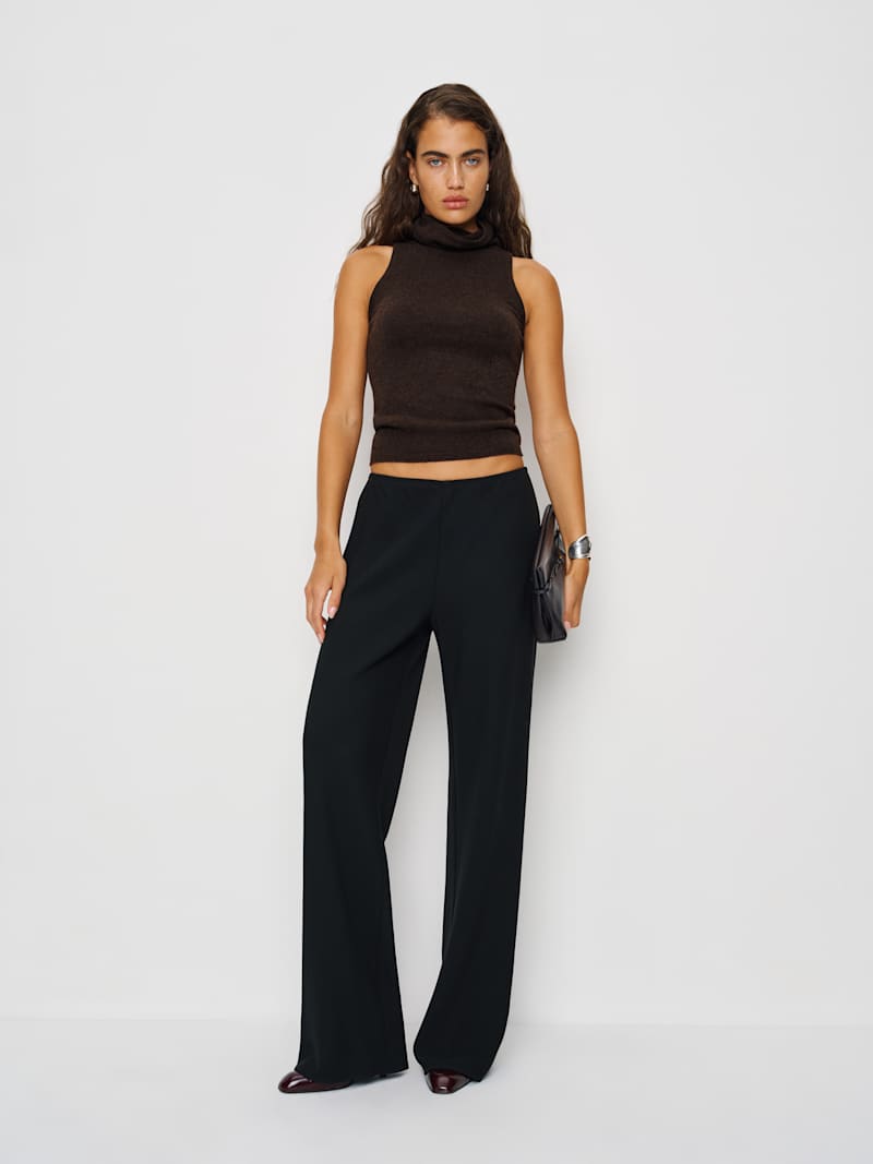 Marcy Cashmere Turtleneck Tank