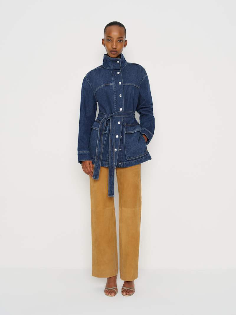 Drina Belted Denim Jacket