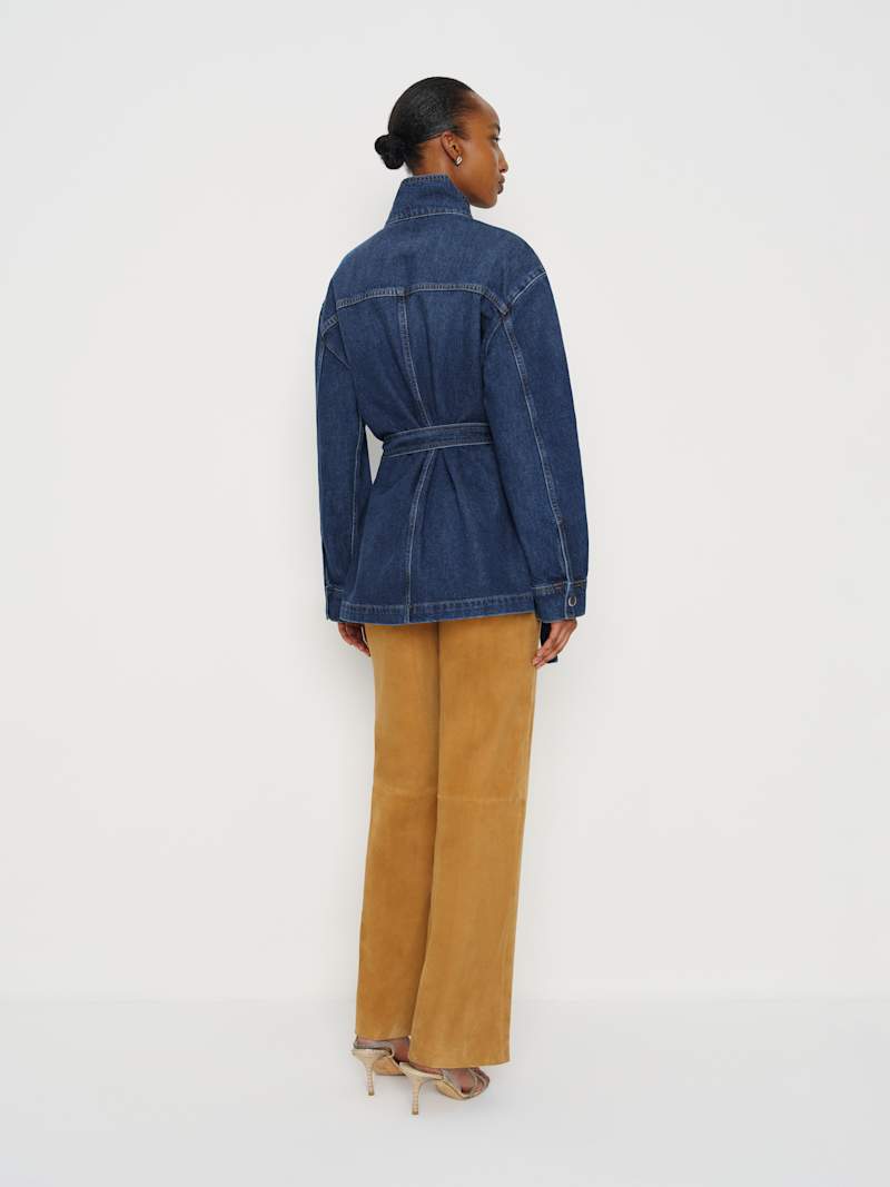 Drina Belted Denim Jacket