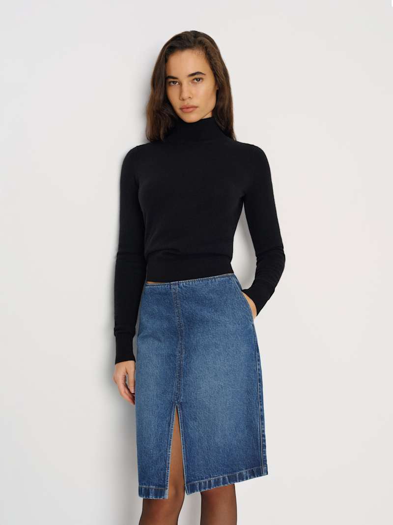 Misty Stretch Mid Rise Skirt