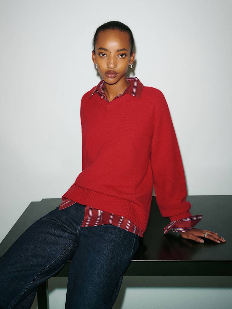Beth Regenerative Wool V-Neck Sweater
