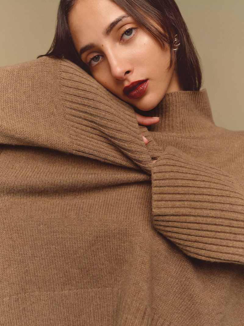 Pull court à col roulé en laine régénérative March