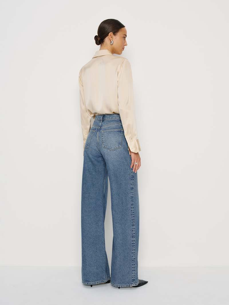 Cary High Rise Slouchy Wide Leg Long Jeans