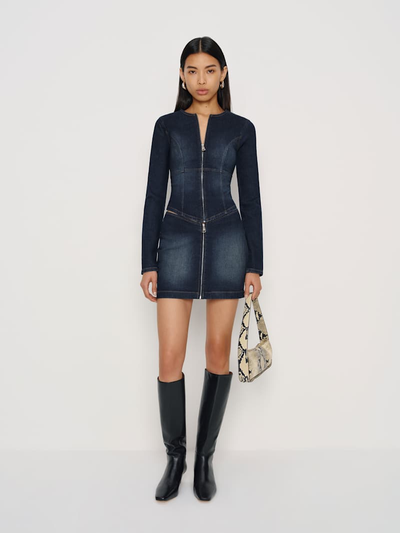 Sunna Super Stretch Denim Mini Skirt