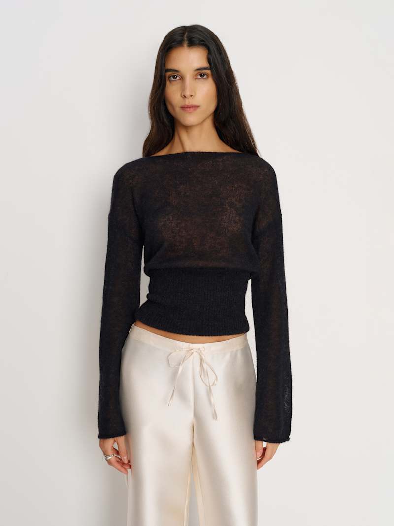Soren Sheer Alpaca Sweater Top