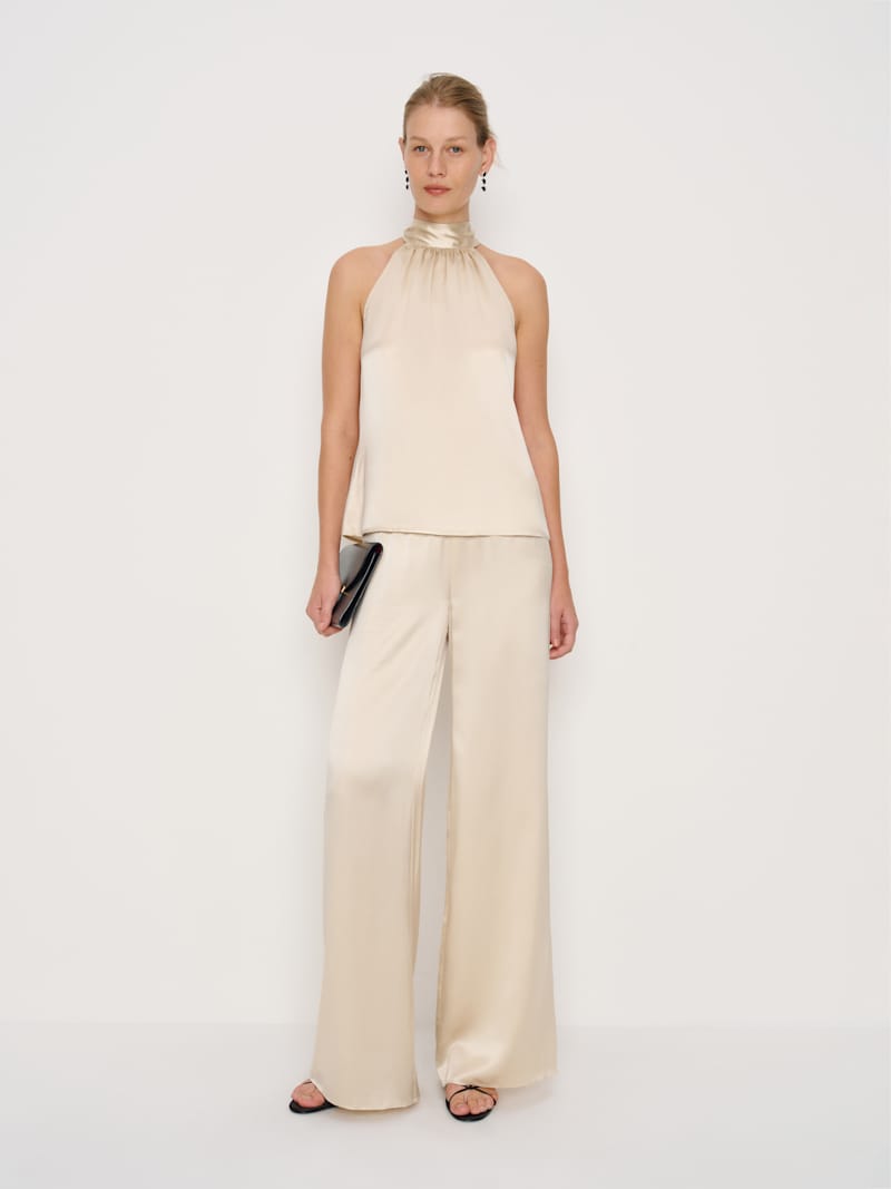 Celine Low Rise Silk Wide Leg Pant