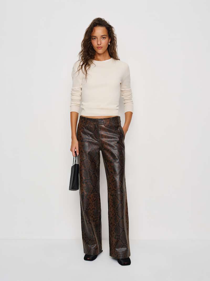 Veda Gisele Low Rise Leather Pant