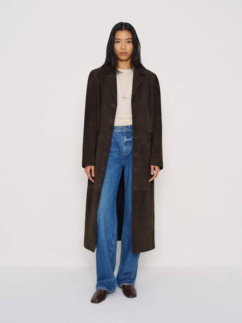 Veda Penny Oversized Suede Coat