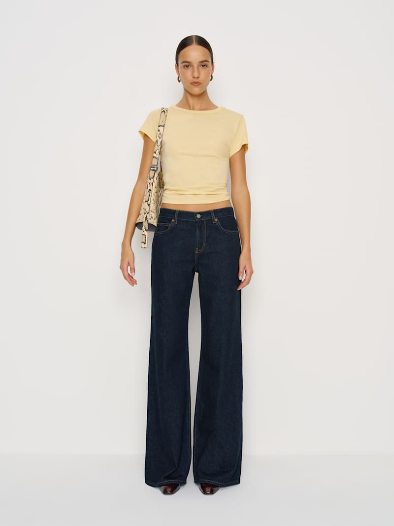 Cary Low Rise Slouchy Wide Leg Short Jeans from Reformation - $178