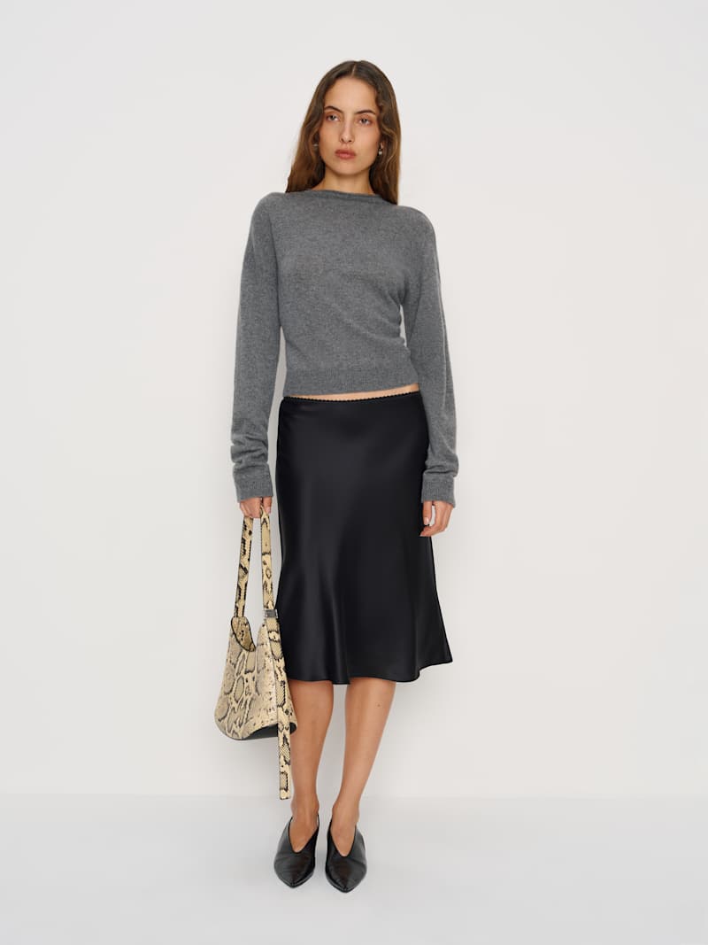 Layla Silk Knee Length Skirt from Reformation - $198