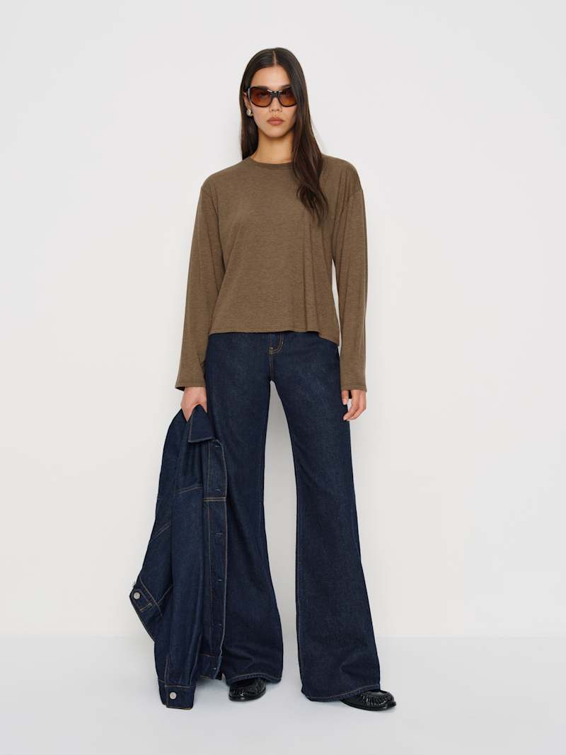 Liam Long Sleeve Oversized Tee from Reformation - $68