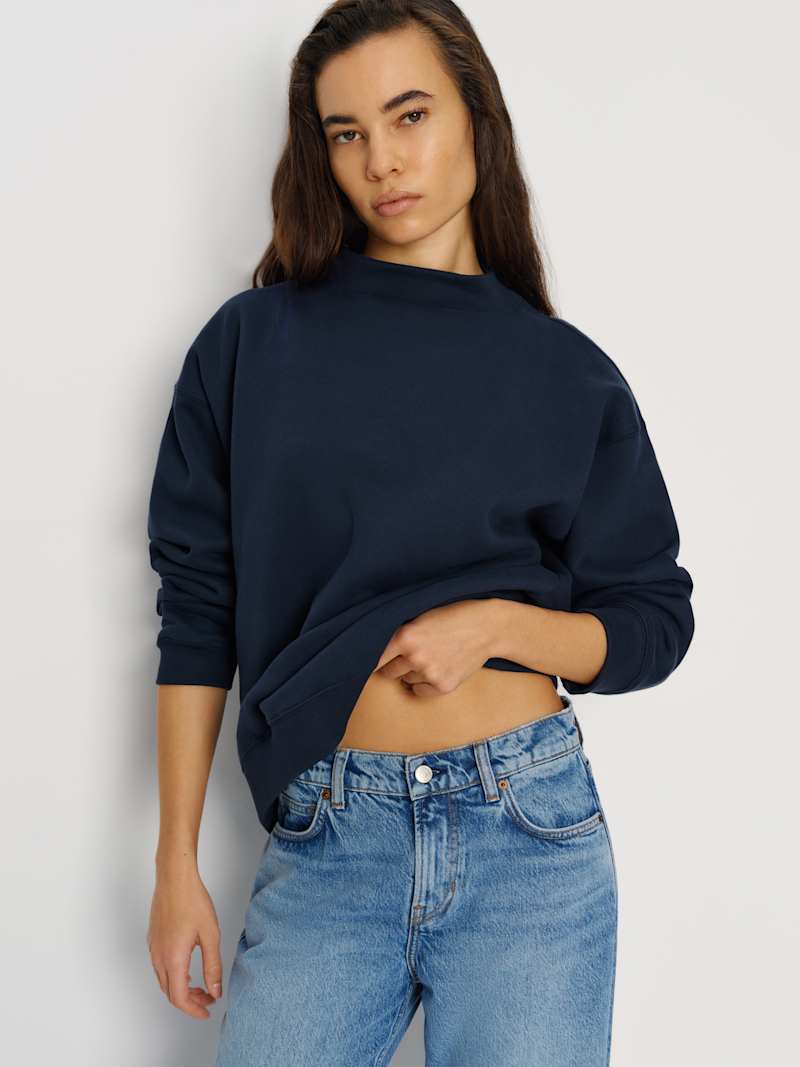 Jade Mock Neck Sweatshirt