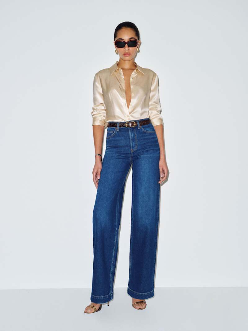 Raya Fitted Silk Shirt from Reformation - $198
