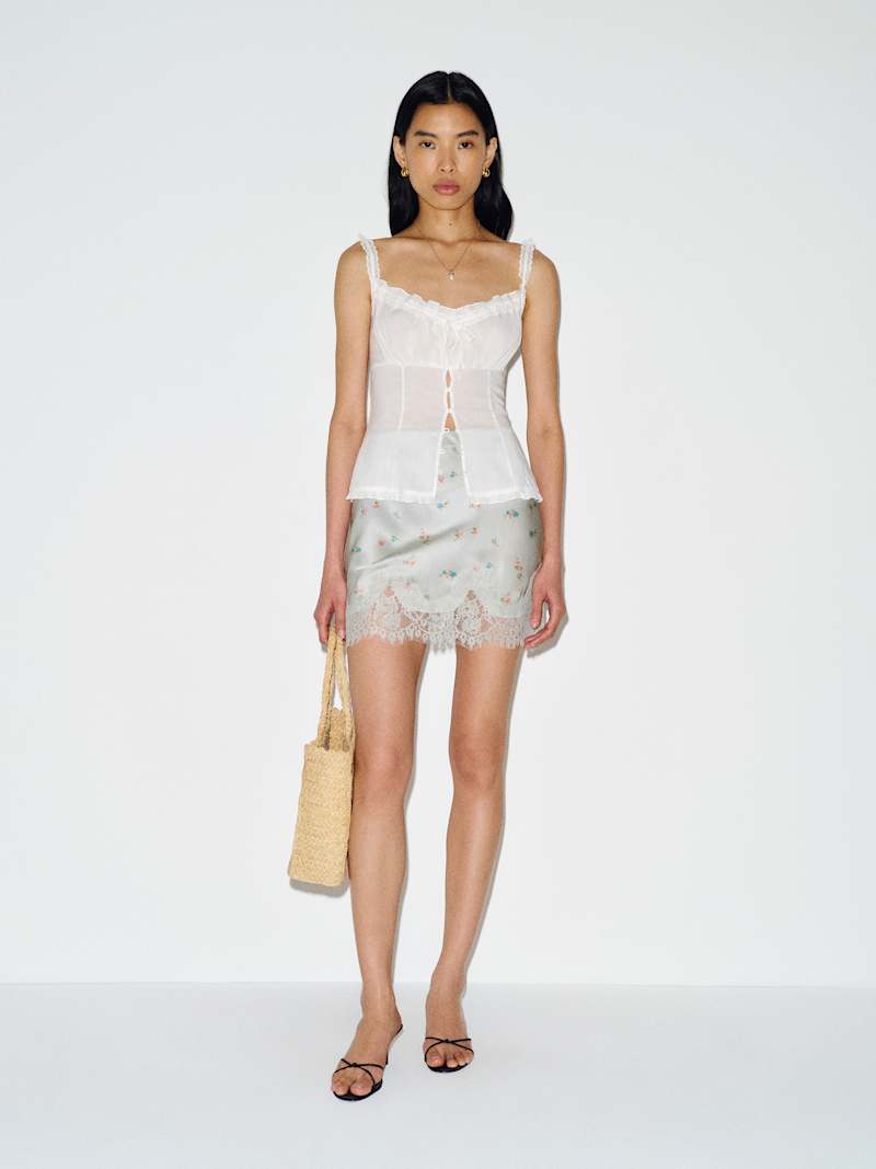 Carolina Silk Mini Skirt from Reformation - $198