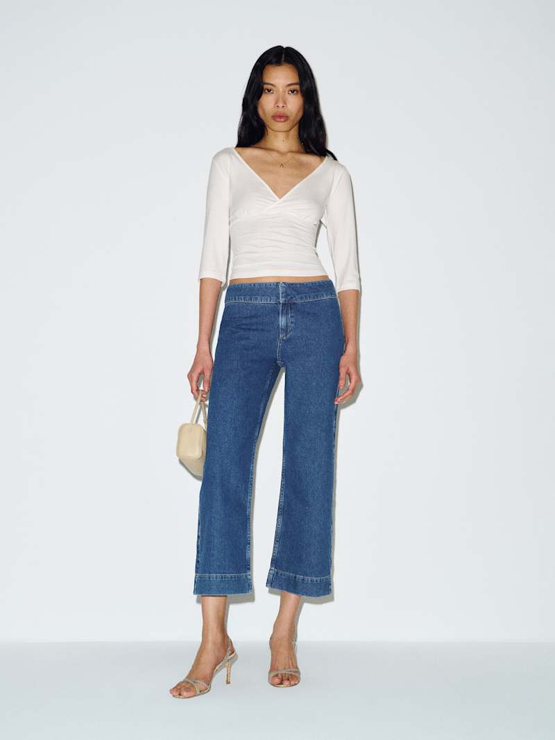 Kat Low Rise Straight Cropped Jeans