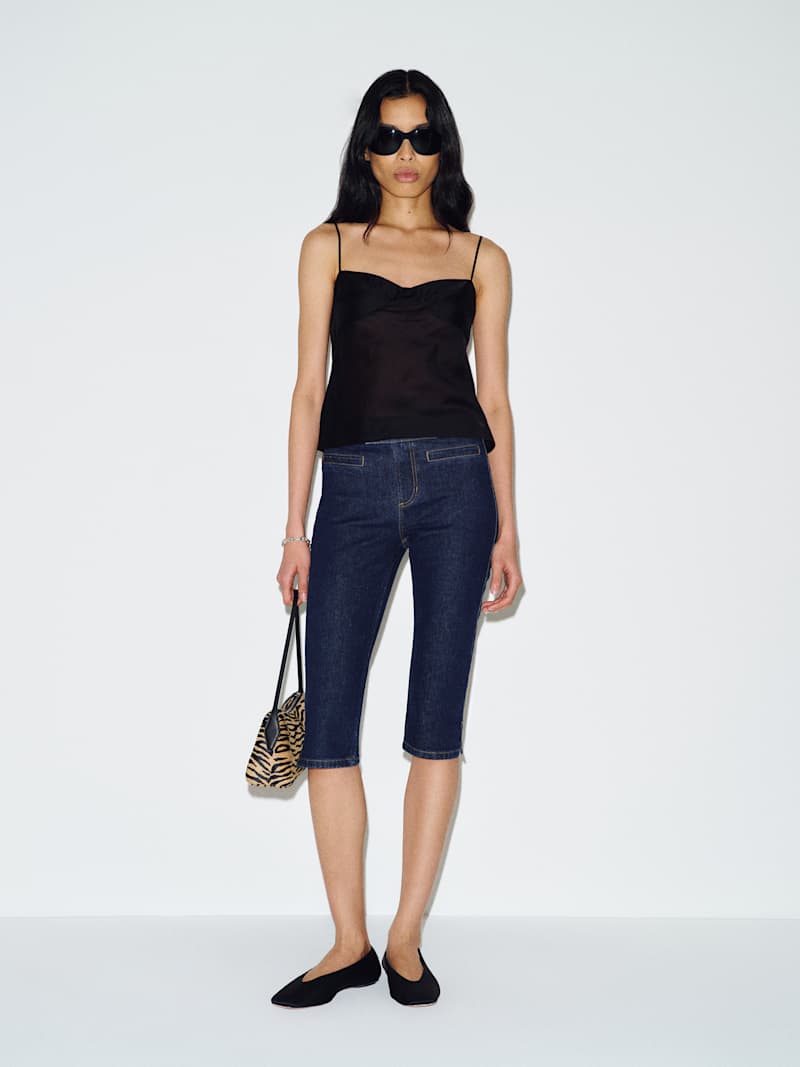 Zoee Stretch Mid Rise Capri Jeans from Reformation - $178