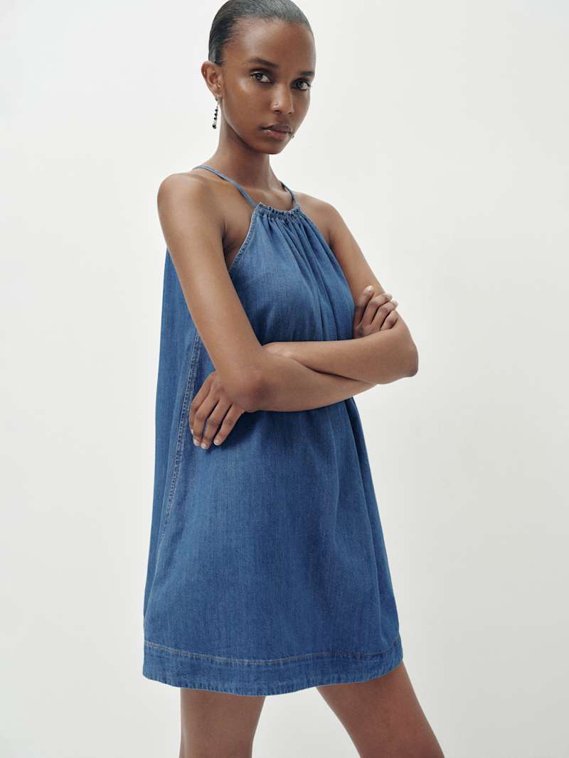 Paisley Denim Mini Dress