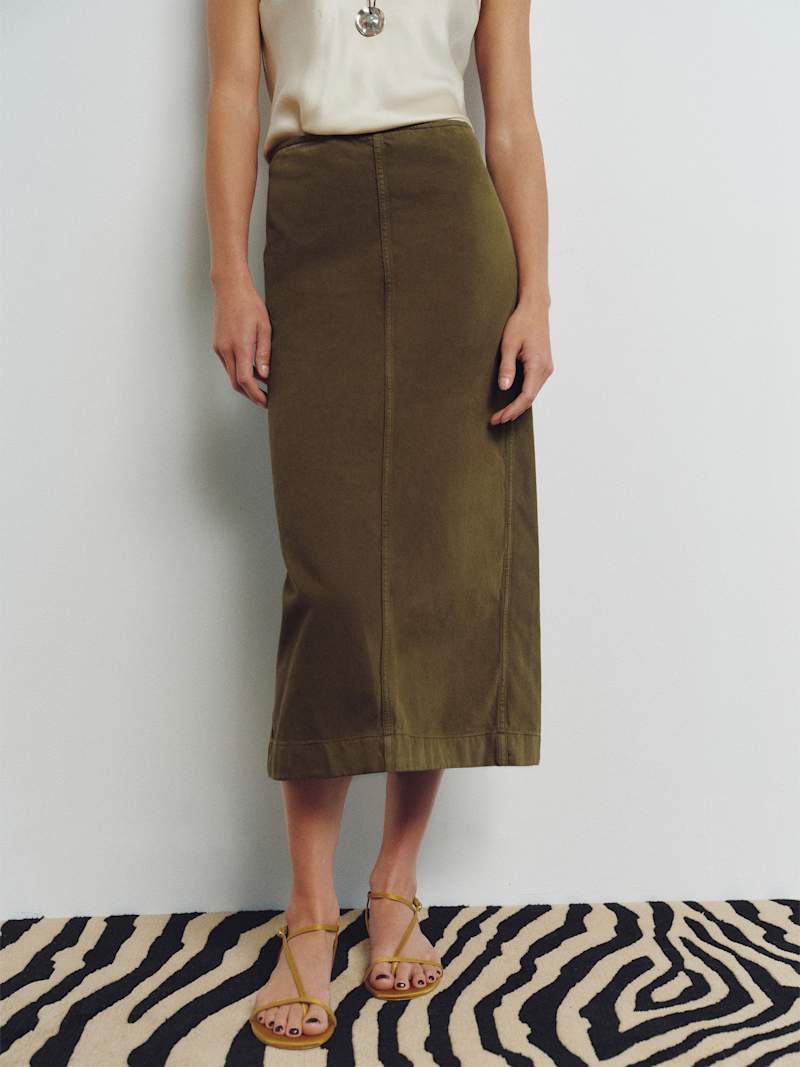 Regina Mid Rise Midi Skirt