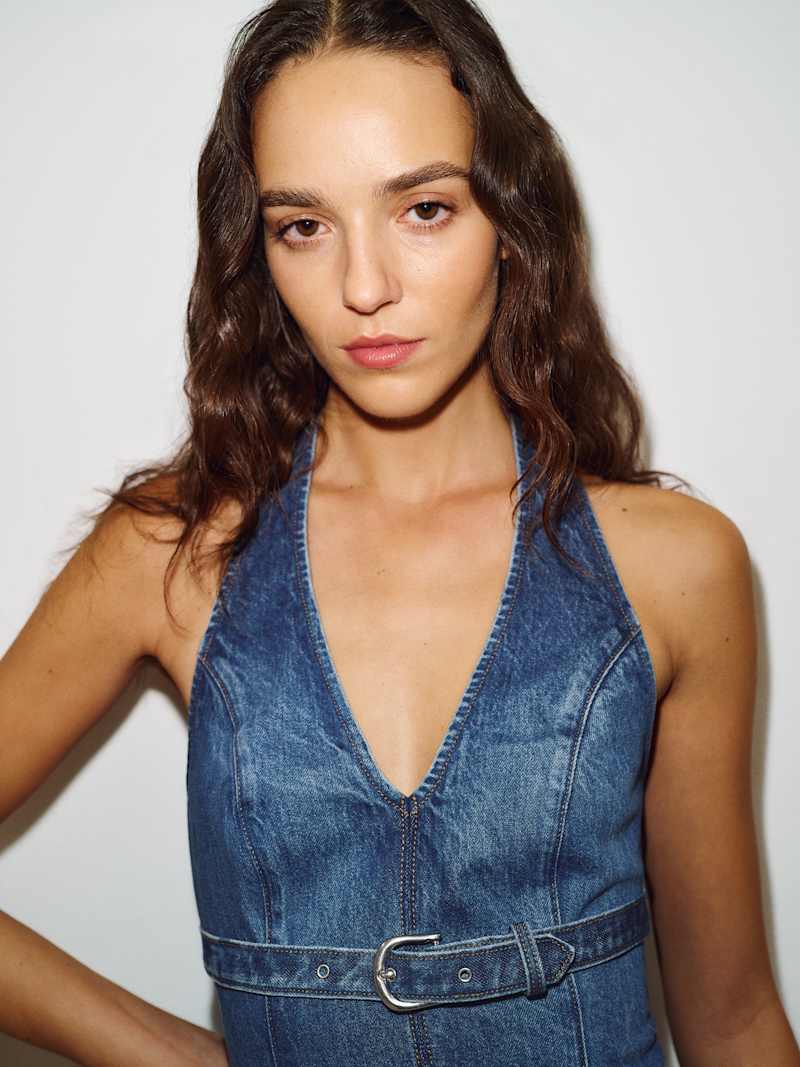 Randy Denim Halter Top