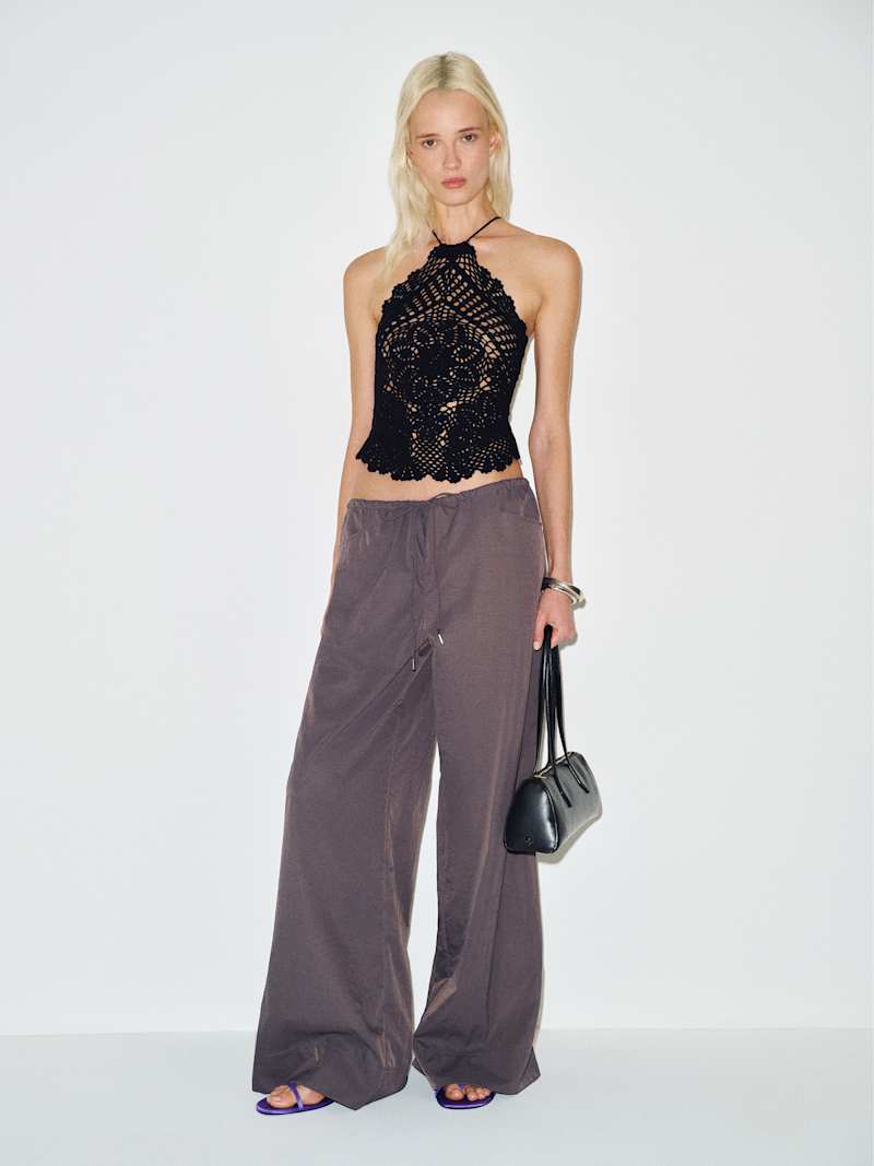 Thea Sheer Cotton Crochet Halter