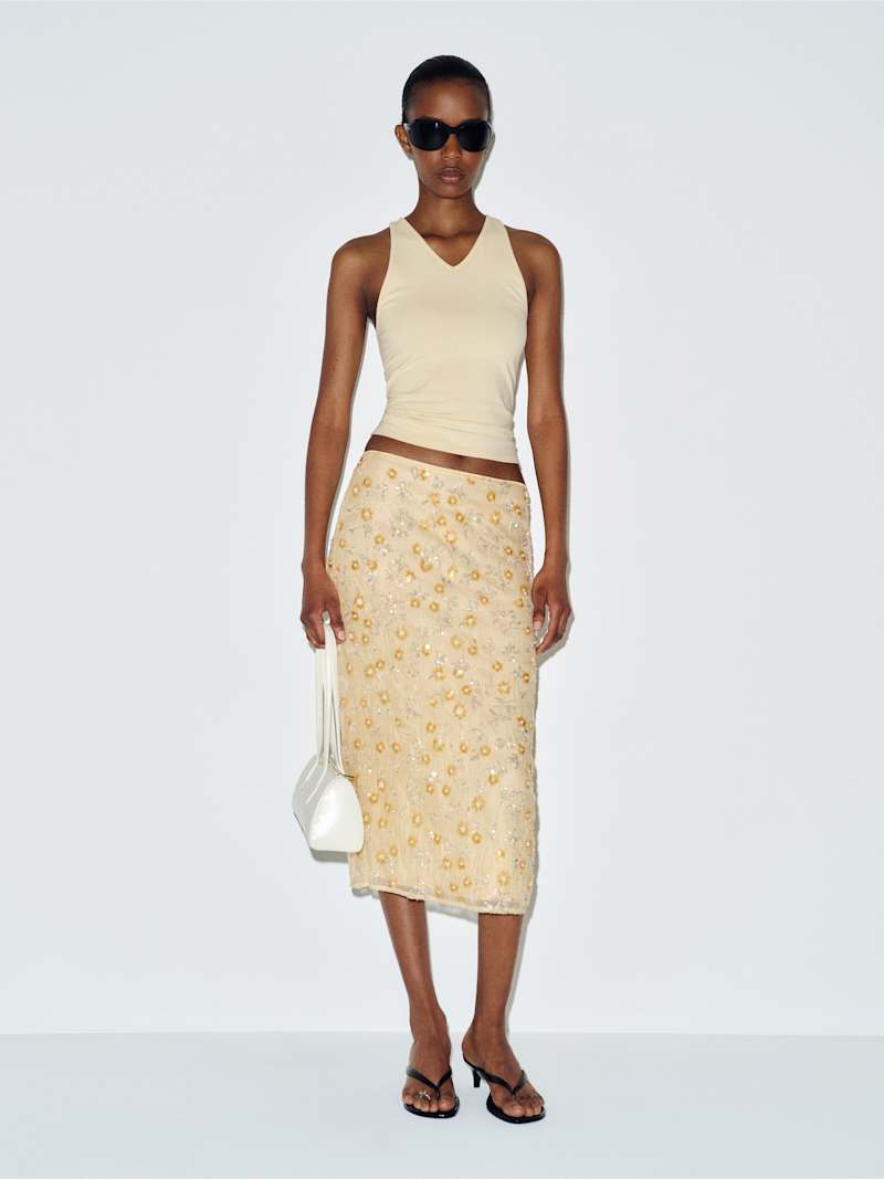 Helen Low Waist Midi Skirt