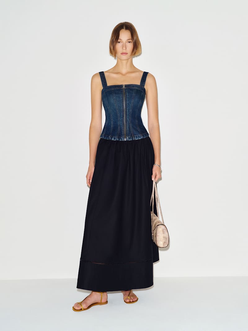 Danielle Stretch Denim Top from Reformation - $168