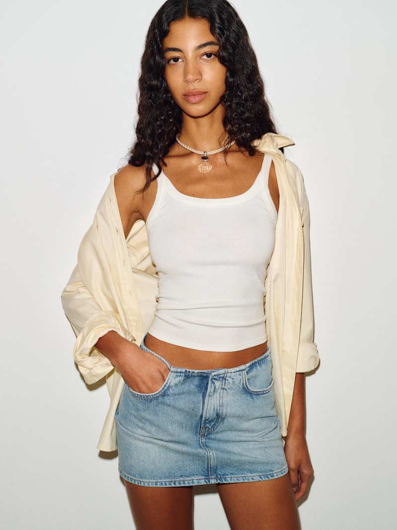 Rylee Low Rise Denim Mini Skirt