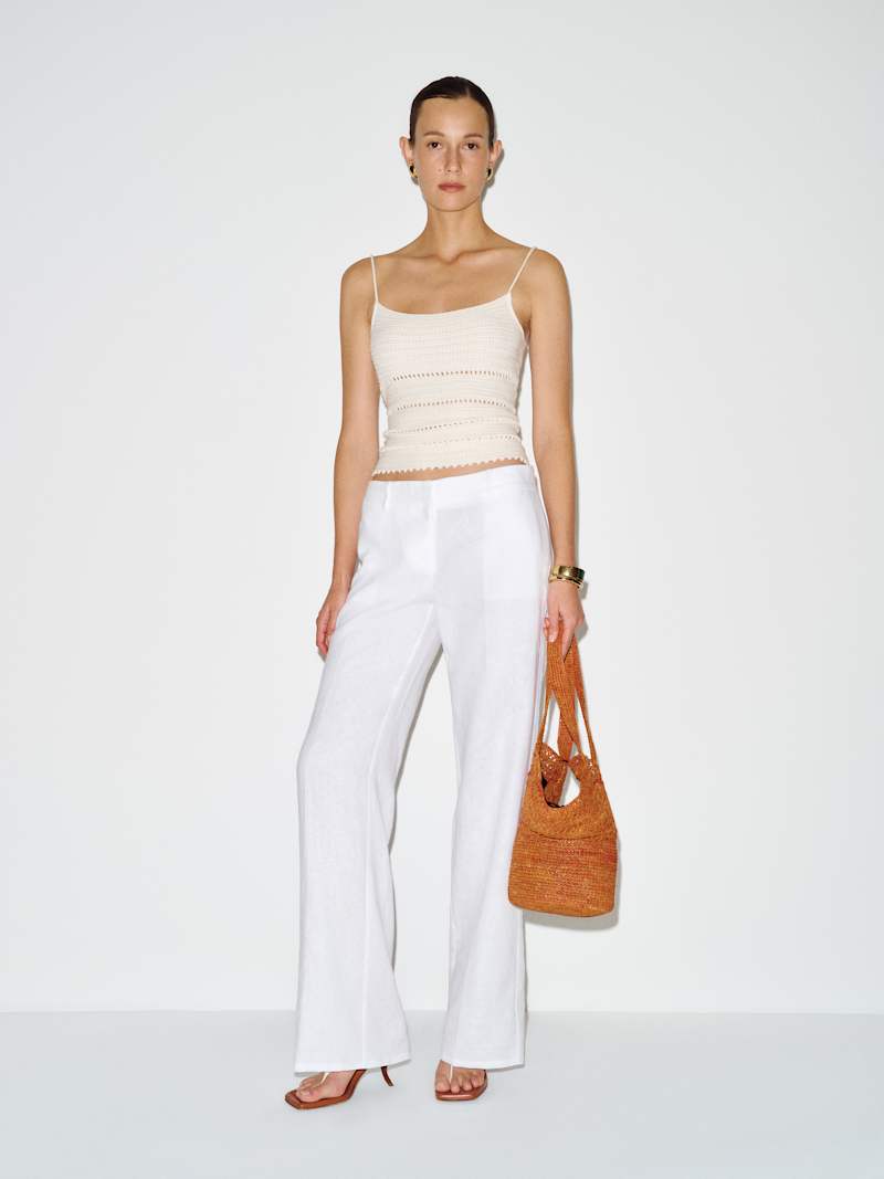 Gisele Low Rise Linen Pant from Reformation - $218
