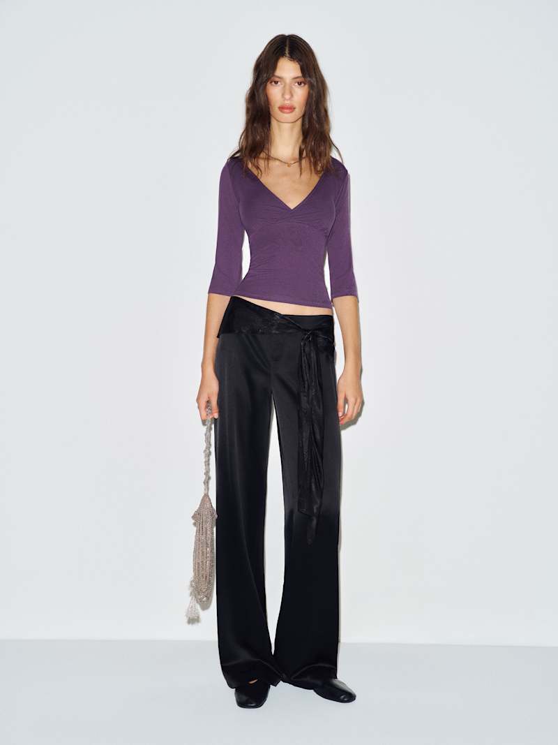 Reformation Aylani Knit Top in crushed violet