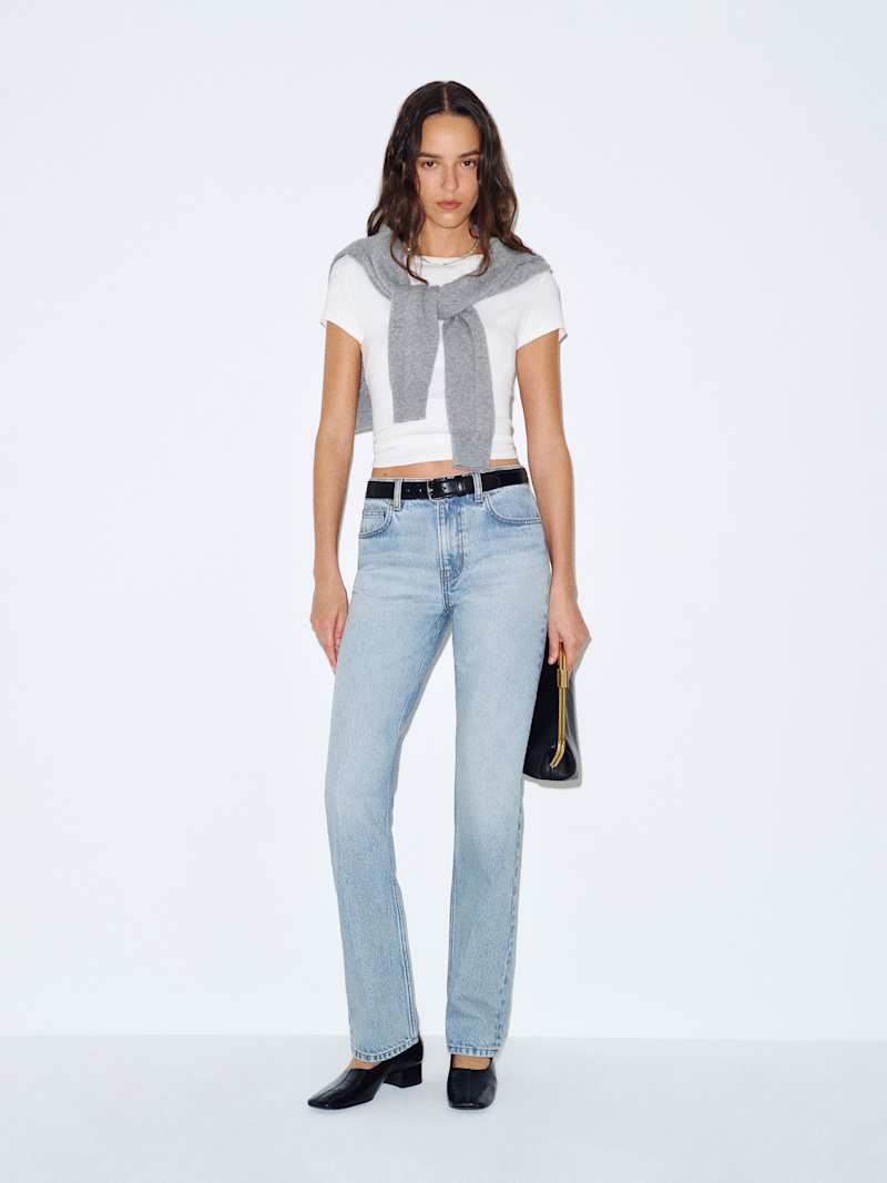 Leda Mid Rise Straight Jeans from Reformation - $178