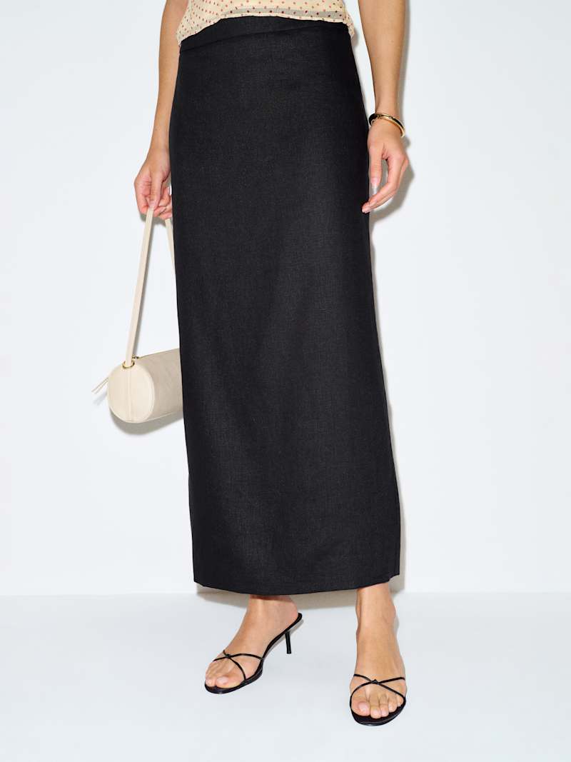 Petites Lydia Linen Skirt