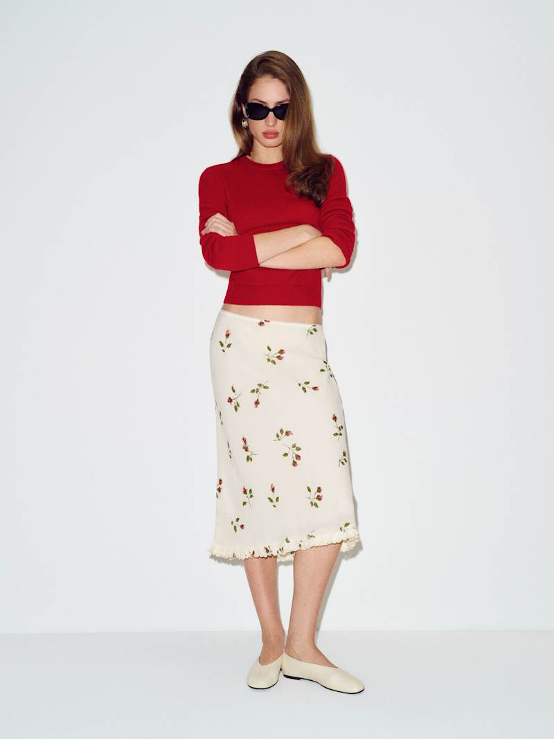 Petites Layla Knee Length Skirt from Reformation - $178