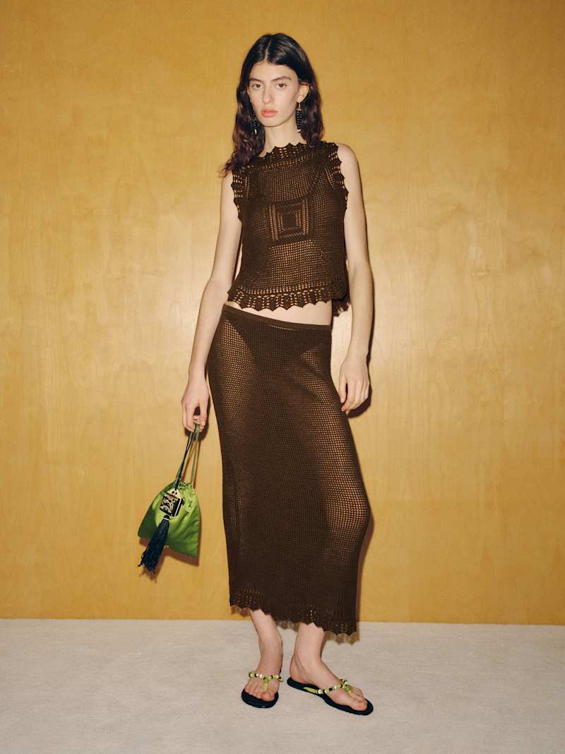 Montana Autumn Crochet Skirt from Reformation - $278
