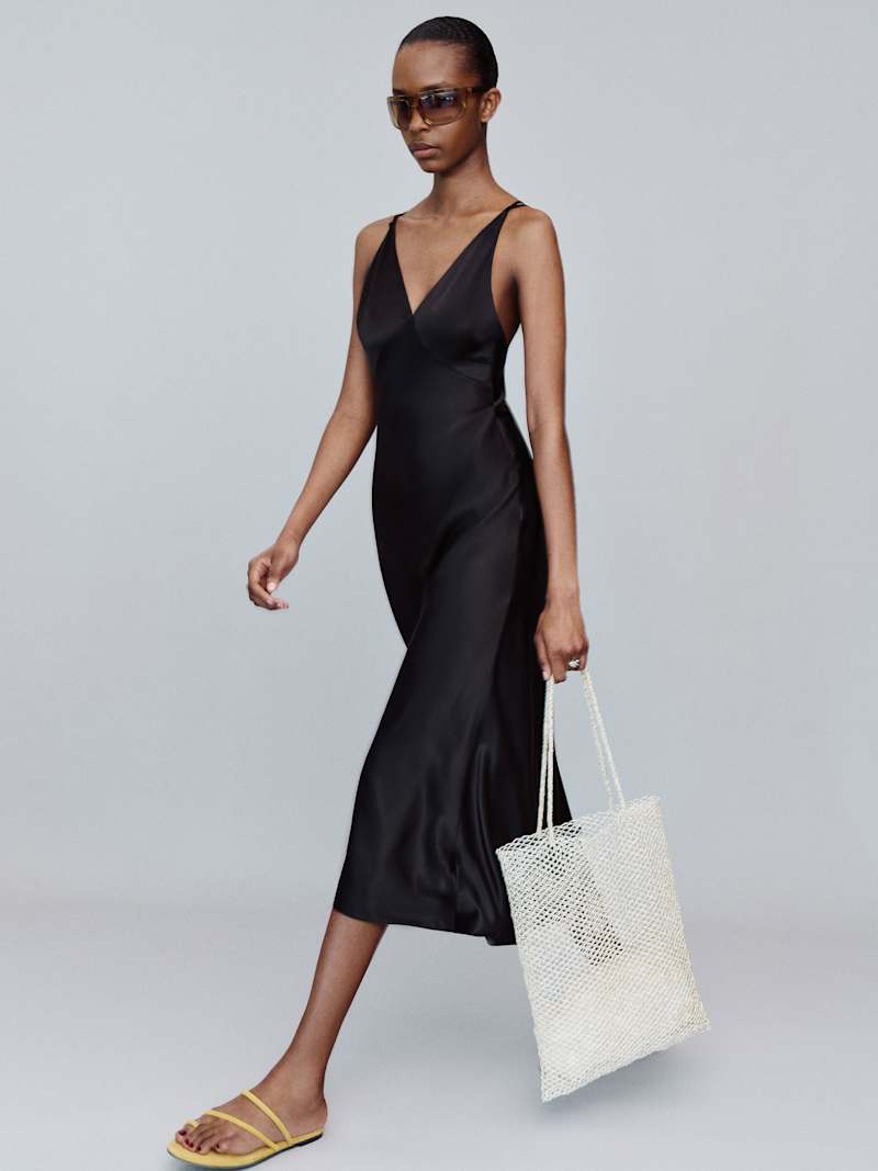 anaya formal dresses Anaya Black and White Midi Dress Βlack/White / S
