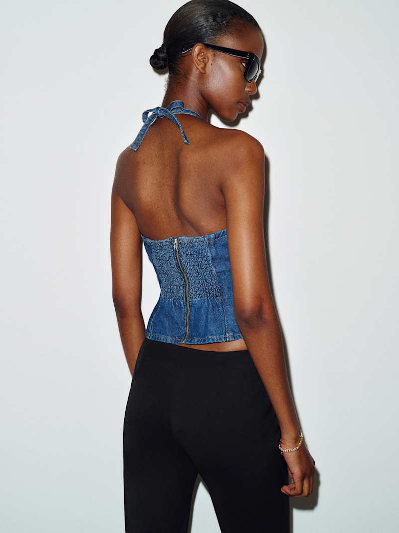 Meghan Denim Halter Top