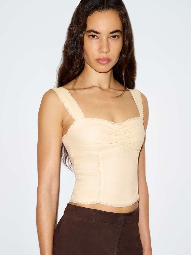 Zanna Linen Top from Reformation - $168