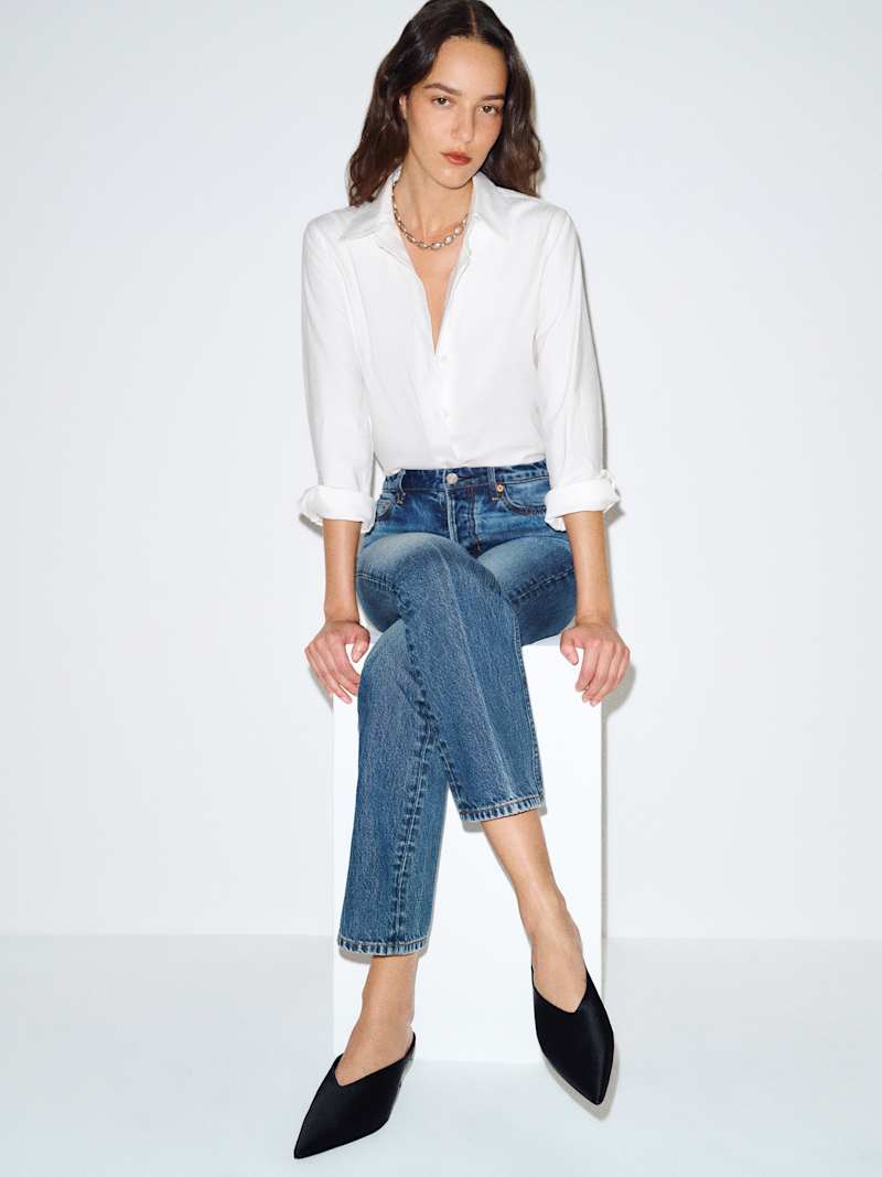 Marzella Heeled Mule from Reformation - $348