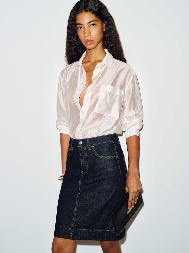 James Mid Rise Knee Length Skirt