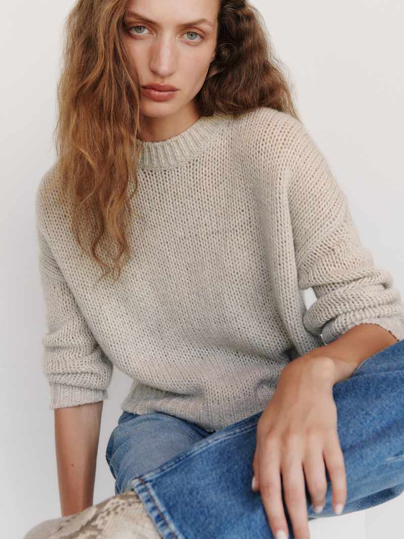 Cleo Cashmere Cropped Crew