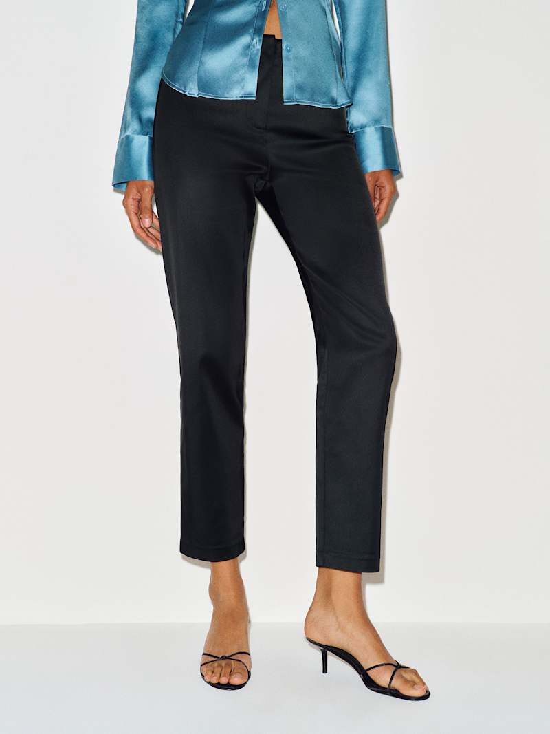 Hadley Mid Rise Satin Pant