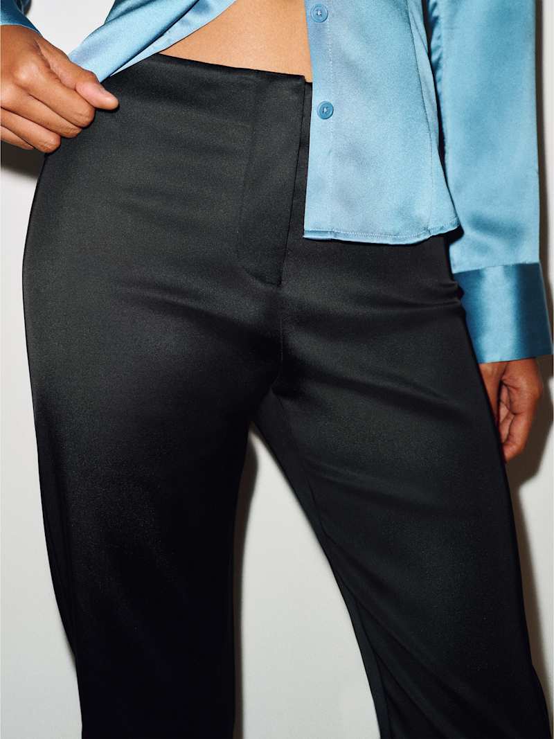 Hadley Mid Rise Satin Pant
