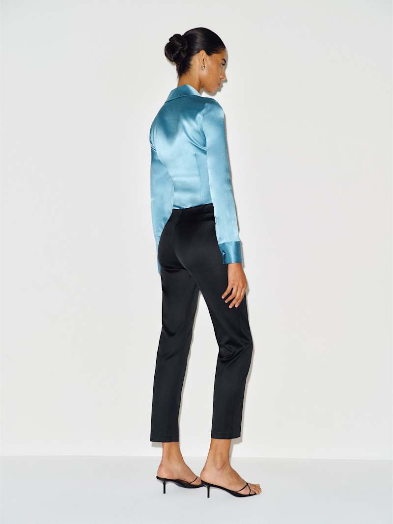 Hadley Mid Rise Satin Pant