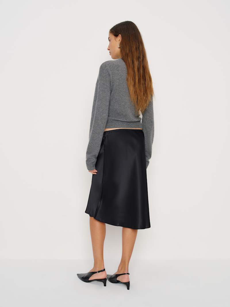 Petites Layla Silk Knee Length Skirt