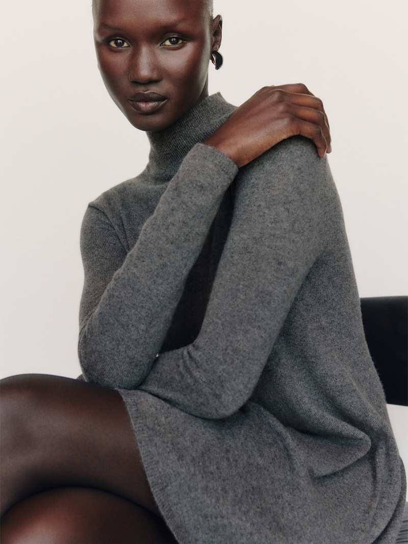 April Cashmere Turtleneck Mini Dress