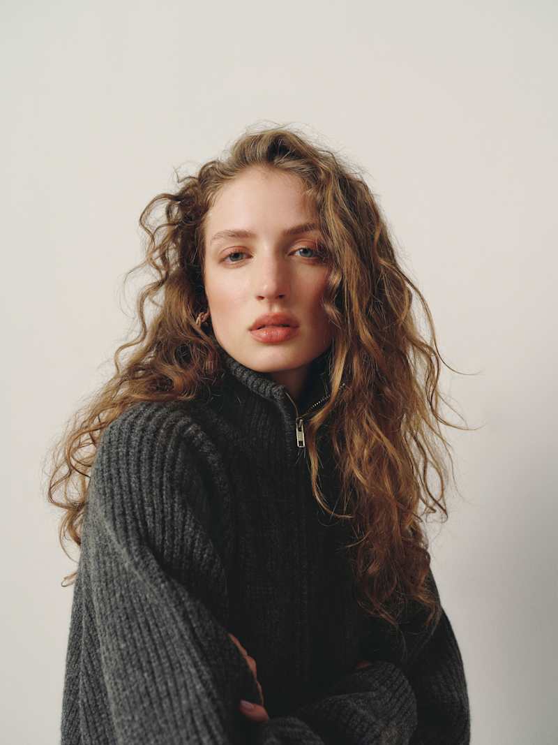 Joann Regen Wool Zip Sweater Jacket